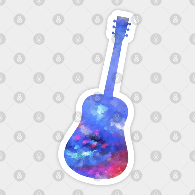 Acoustic Guitar Abstract Sticker by jhsells98